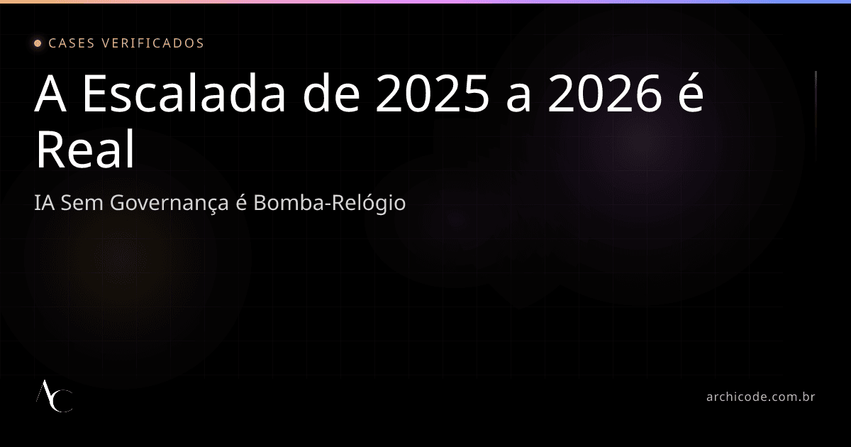 IA Sem Governança é Bomba-Relógio: A Escalada de 2025 a 2026 é Real