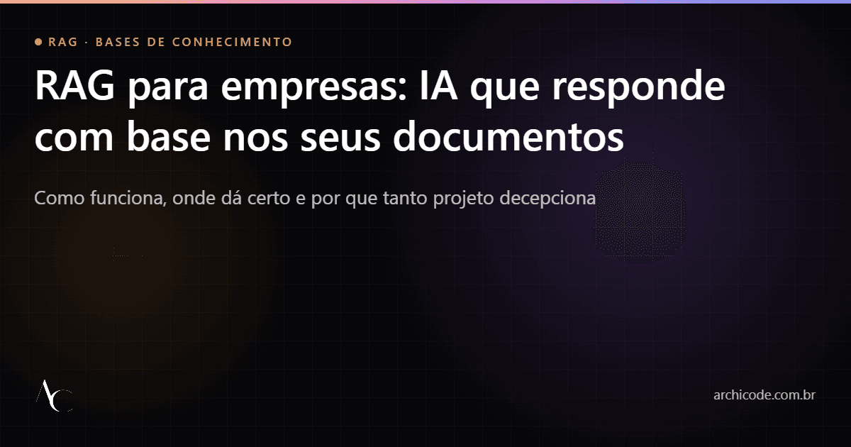 RAG para empresas: IA que responde com base em documentos